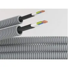 Труба ПВХ D20 + ВВГ-Пнг(А)-LS 3х1,5 Конкорд (9L920100KF). Гофрошланг с кабелем. ДКС