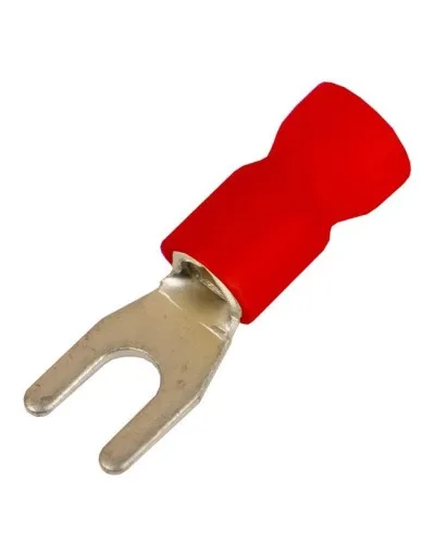 Наконечник вилочный НВИ 0,25-1,5 М4 (D4,3мм) (100 шт) (2A14P-EE-PVC). Наконечник вилочный с изолированным фланцем ПВХ. ДКС в Ангарске