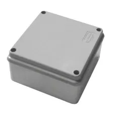 Коробка JBS100 100х100х55, 3P (0,15...2,5мм²) серая (42007HF-GR). Коробка монтажная, огнестойкая, без галогена. Экопласт