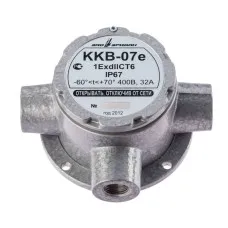 ККВ-07е-Ех-А-Р1-Т-БК1, ШТ1/2+ШТ1/2+ШТ1/2. Коробка коммутационная взрывозащищенная тройниковая. Эридан