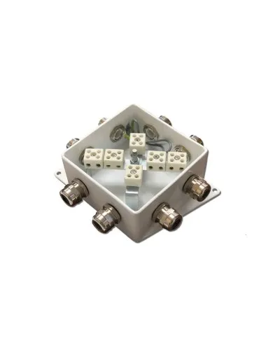 КМ-О (12к*6,0)-IP66-120х120, шесть вводов: Коробка монтажная огнестойкая в Ангарске