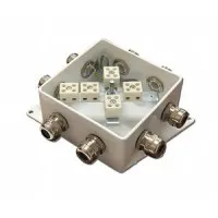 КМ-О (10к*10,0)-IP66-120х120, шесть вводов: Коробка монтажная огнестойкая