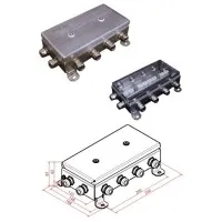 КМ-О (16к)-IP66-1224, 12 вводов, нержавейка: Коробка монтажная огнестойкая