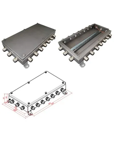 КМ IP66-2040, нержавейка. Коробка монтажная электротехническая. Гефест в Ангарске