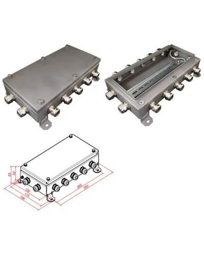 КМ IP66-1530, 12 вводов, нержавейка. Коробка монтажная электротехническая. Гефест в Ангарске