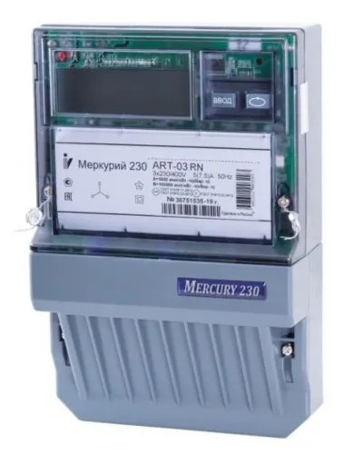 Меркурий 230 ART-01 PQRSIN 3ф 5-60А 1.0/2.0 класс точности, многотарифный (М0000051910). Счетчик электроэнергии. Инкотекс в Ангарске