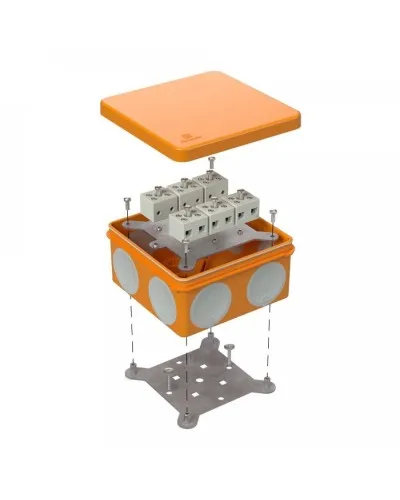 Коробка огнестойкая 100х100х50 (60-0300-FR6.0-12). Коробка огнестойкая для открытой установки. Промрукав в Ангарске