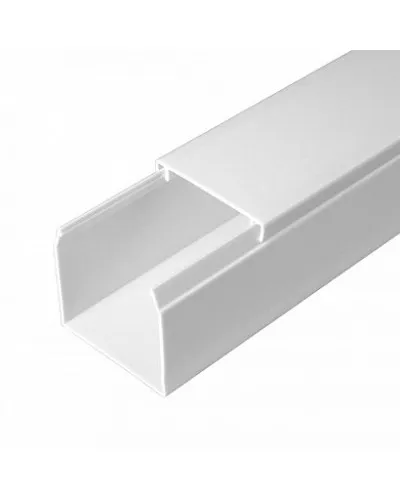 Короб 40х40 (Промрукав) (PR.0640401). Кабель-канал с двойным замком белый 40х40. Промрукав в Ангарске