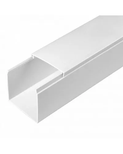 Короб 60х60 (Промрукав) (PR.0325213). Кабель-канал с двойным замком белый 60х60. Промрукав в Ангарске