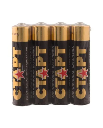 СТАРТ LR03-SH4-BOX (1,5 В, AAA, LR03), упак. 4 шт.. Алкалиновые батарейки. СТАРТ в Ангарске